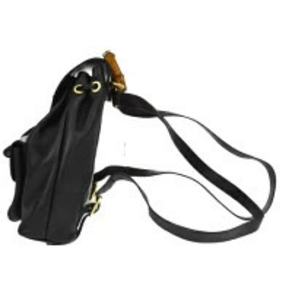 Gucci Bamboo Backpack Black Leather - Picture 2 of 7